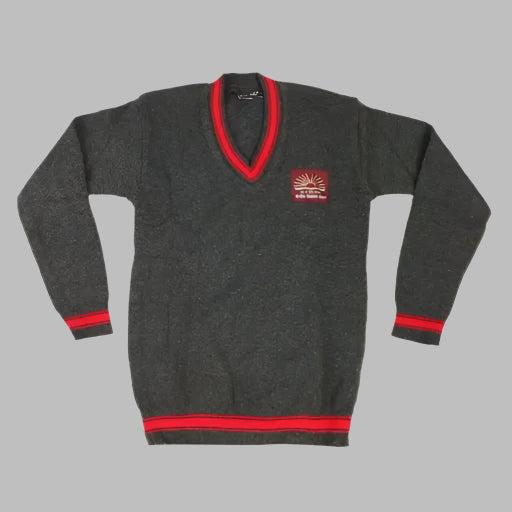 V Neck School Sweater